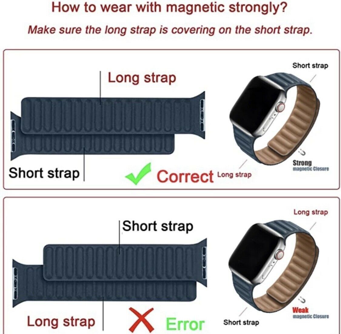 Bracelet de remplacement en cuir pour Apple Watch iWatch Bracelet de remplacement en cuir pour Apple Watch iWatch